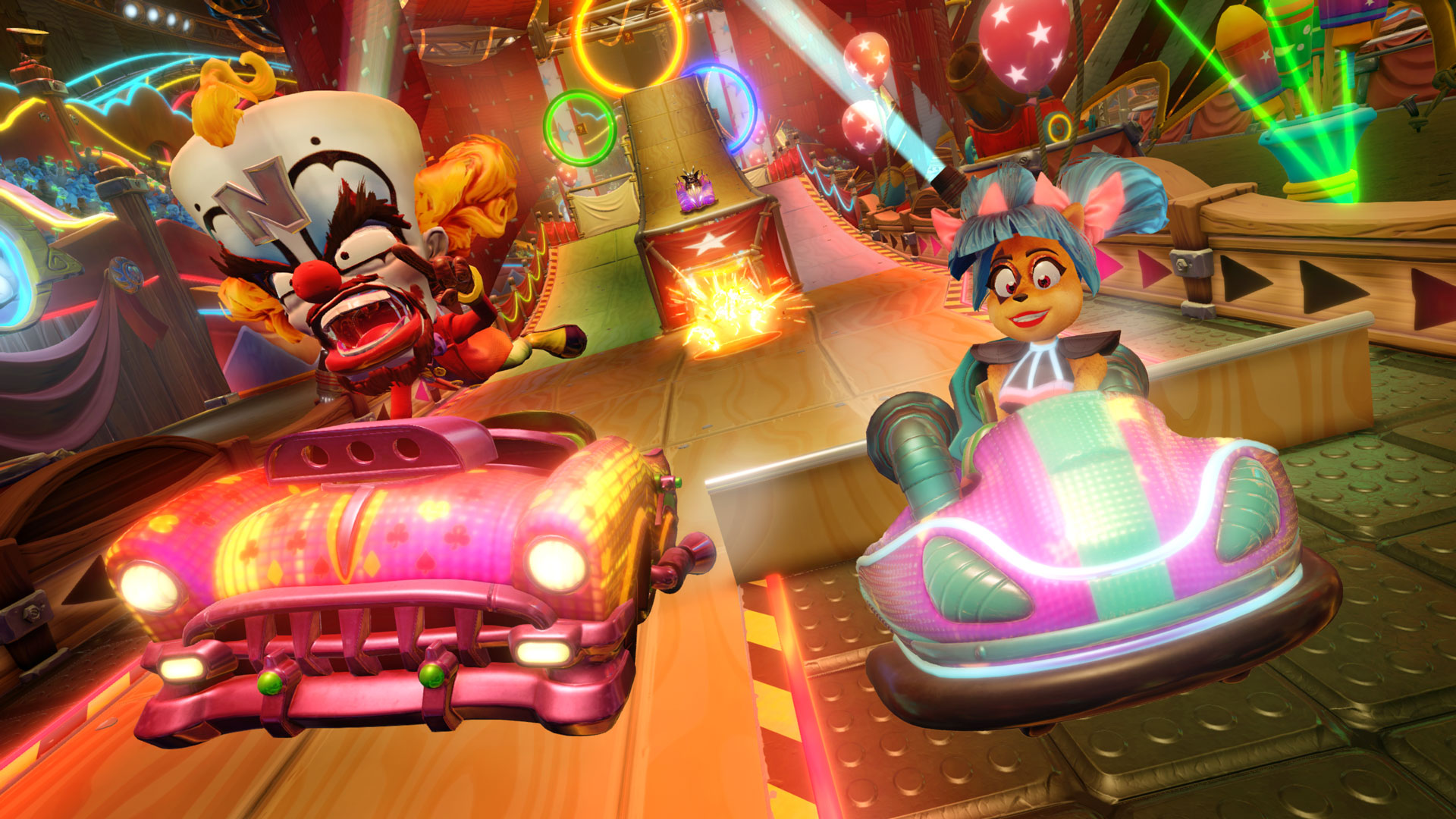Discover Joy of the Big Top the Neon Circus Grand Prix in Crash? Team Nitro-Fueled.