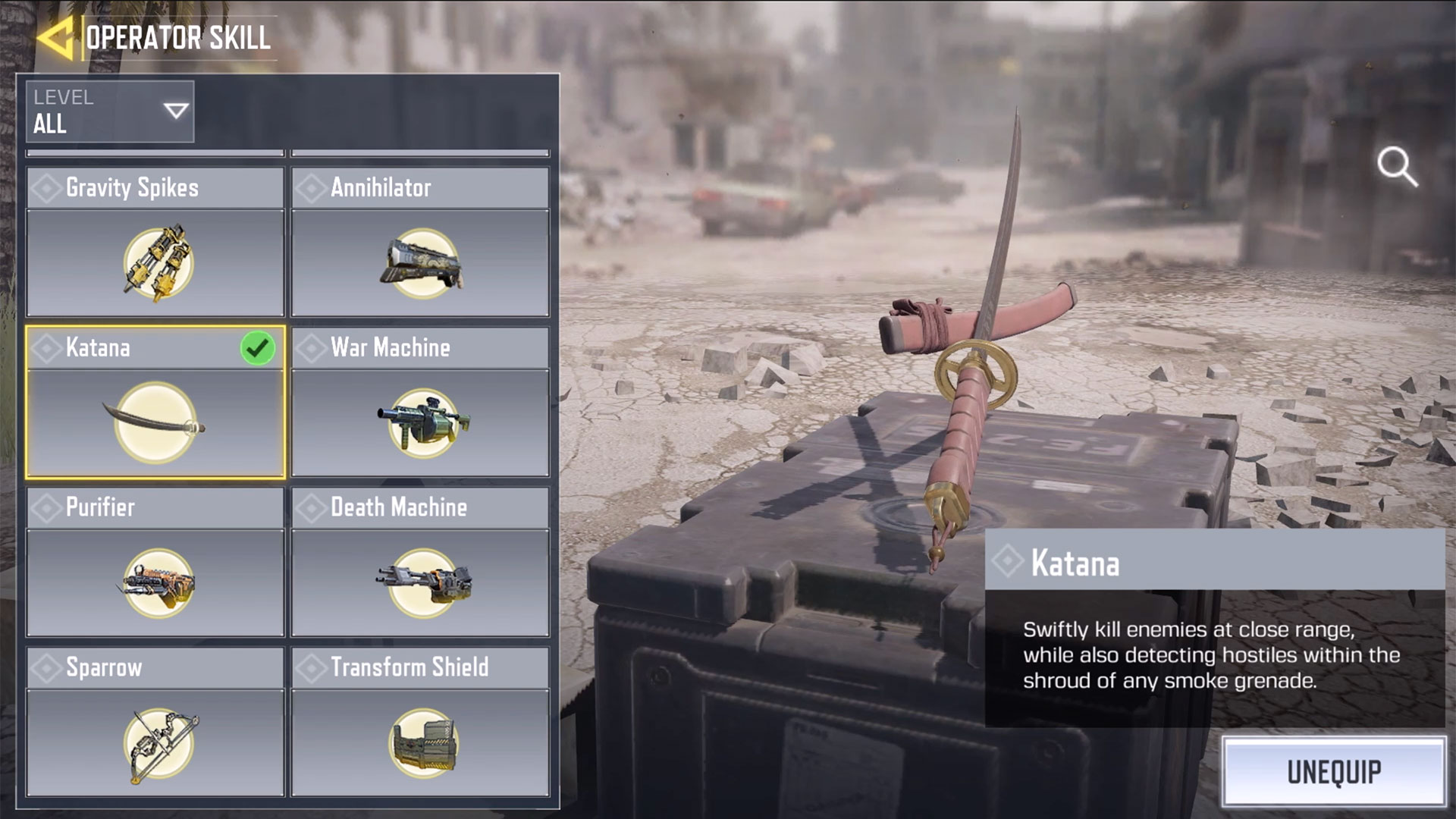 Unlock The Katana Operator Skill In Call Of Duty Mobile