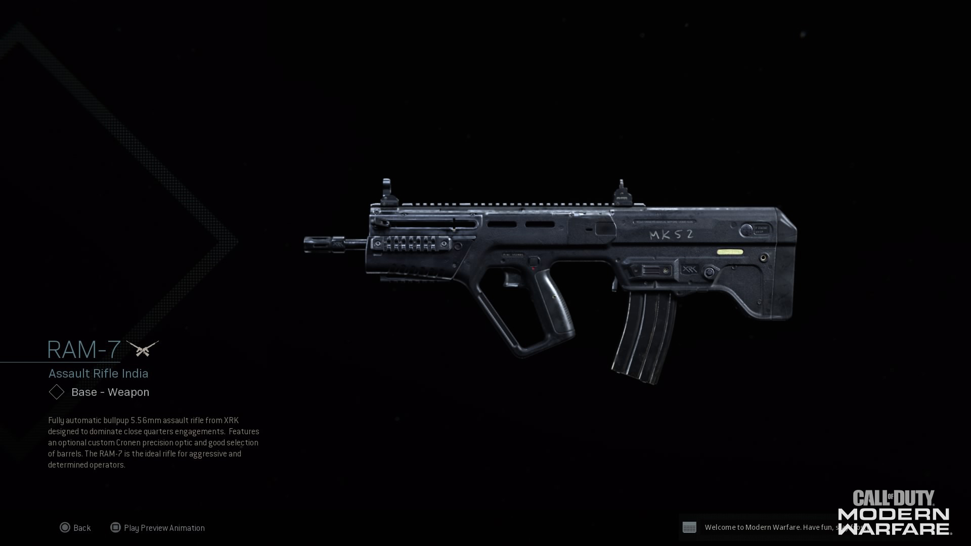 Modern Warfare® Weapon Detail: RAM-7